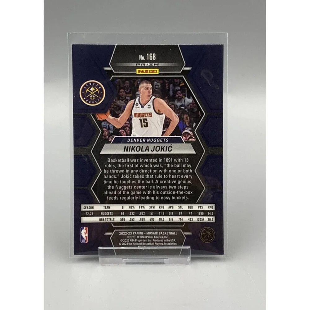 2022-23 Panini Mosaic‎ Nikola Jokic Silver Prizm #168 Denver Nuggets